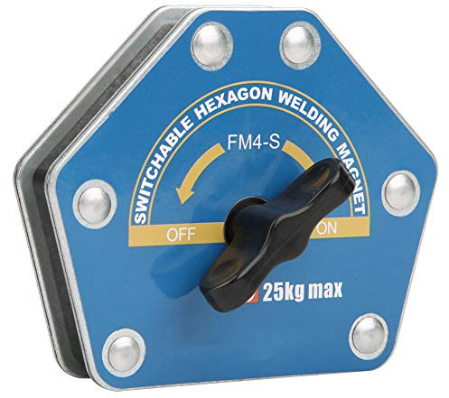 FM4-S Welding Magnets,Angle Clamp Magnetic Soldering Welding Locator,Switchable Hex Strong Multi-Angle Suction Welding Holder Tool,15-20kg