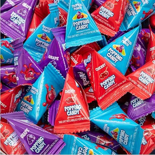 Popping Rocks Easter Candy - 40 Count Bag - Popping Rock Candy in Assorted Fruit Flavors - Tropical Punch, Grape, and Cherry - Fun Goodie Bags & Easter Eggs Fillers