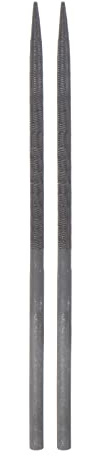 sourcing map Juego de 2 limas redondas neumáticas, 5 mm x 85 mm, rodamientos endurecidos, acero de corte medio, herramientas de mano para afilar madera de metal