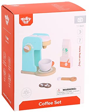 Tooky Toy Kaffee Set aus Holz, Spielgeschirr
