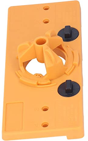 fuLNes Schränke, Kunststoff-Positionierung, verdeckt, 35 mm, 35 mm, Scharnier, Lochsägenlehre, Bohrführung, Fräser-Bit-Set, Holzbearbeitung, Stanzen, Bohren, Locator (gelb)