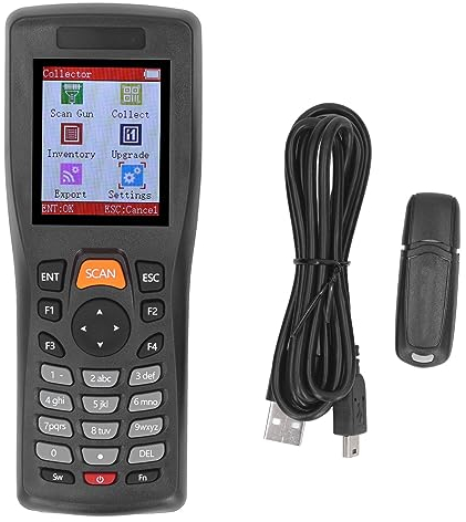 Barcode-Scanner, 2,4 GHz, Kabelloser CCD-Barcode-Leser, 2,2-Zoll-Display, Datensammler, Barcode-Scanner für Einzelhandel, Supermarkt, Einkaufszentrum, Business-Barcode-Leser