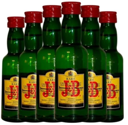 Whisky Blended JB Botellín Miniatura 5 cl (Caja de 6 Botellín Miniatura de 5 cl)