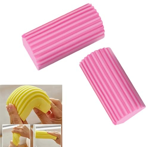 Paquete de 2 esponjas mágicas para Limpiar el Polvo, atrapapolvo, esponjas mágicas para Limpiar persianas y estores de Madera. Rejillas de ventilación, Espejos (Rosa)