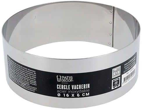 Cercle à vacherin inox H 6 cm Ø 16 cm