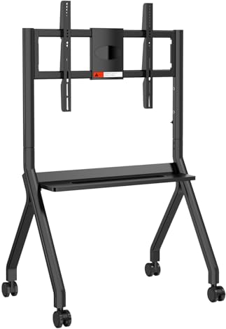 RAIZEA Smart Board Ständer mit Rollen für interaktives Whiteboard 55-75 Zoll, mobiler Ständer, Heimschule, Büro