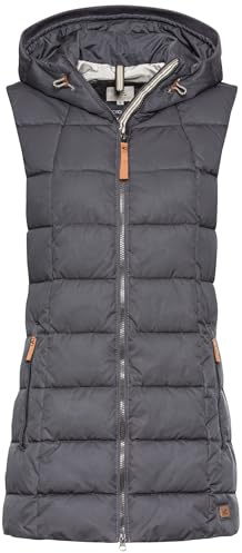 camel active Damen Lange Weste mit Kapuze Dunkelblau, womenswear-40