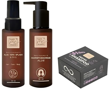Thats me Organic Sparset Lockenliebe – Curly Hair Set für trockene Locken mit BIO Aloe Vera – natürliche Locken Pflege ohne Silikone – für definierte Naturlocken und geschmeidiges Haar