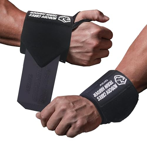 Handgelenkbandagen für Gewichtheben mit robuster Daumenschlaufe, Powerlifting, Cross-Training, Bodybuilding, 55,9 cm, professionelle Qualität für Fitnessstudio, Männer und Frauen, Gewichtheben und