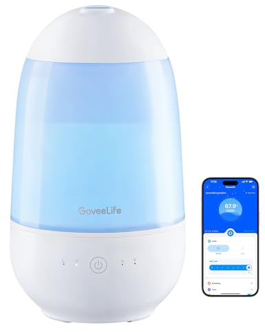 GoveeLife Humidificador inteligente para dormitorio, 2.2 L, humidificador de aire de niebla fría para el hogar del bebé