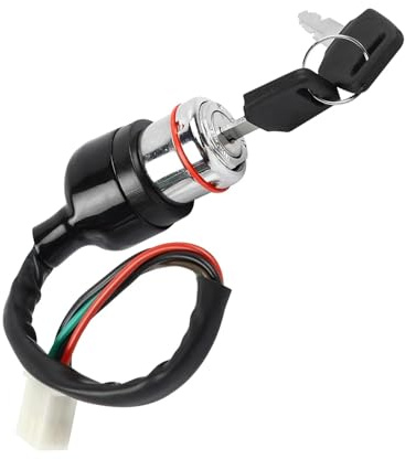 Cerradura De Encendido Para 50cc 70cc 90cc 110cc 125cc Chino Para ATV Quad Dirt Bike Moto Go Kart Motocicleta Interruptor Llave Encendido 6 Cables Bloqueo Encendido Apagado Barril De Encendido Moto