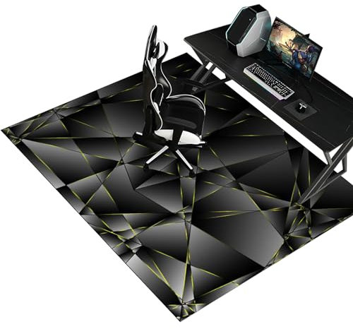120 x 140 cm Gaming Bürostuhl Unterlage | Bürostuhl Unterlage | Bodenschutzmatte Bürostuhl | Bodenschutzmatte für Hartböden | Bodenmatte Stuhlunterlage | Schreibtischstuhl unterlage für Laminat