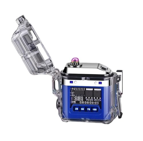 Encendedor eléctrico, encendedor recargable, encendedor portátil impermeable transparente, 3 modos de linterna, encendedor resistente al viento e impermeable, carga USB, adecuado para camping,