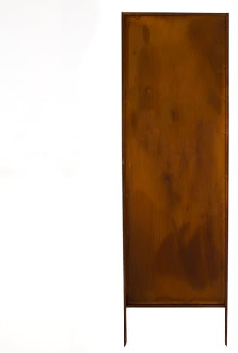 Kapaga - Sichtschutz Metall - 160x50 cm - Edelrost - Rostoptik, Patina | für Garten und Terrasse, Corten, Sichtschutzelement - Sichtschutzwand - Gartendekoration Zaun - Rost (Rein)