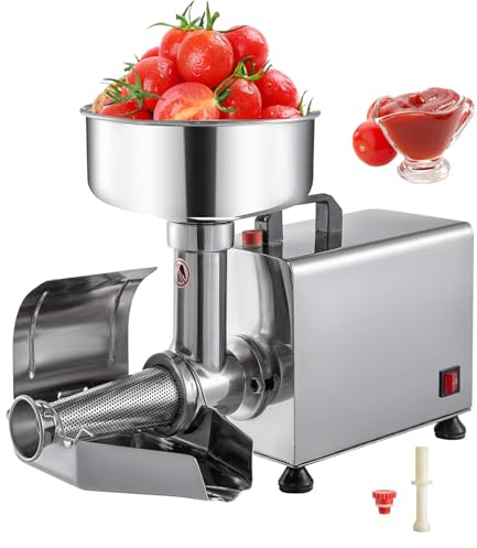 Kindevieft Colino Elettrico per Pomodori, 450 W, Macchina per Macinare Gli Alimenti in Acciaio Inossidabile Commerciale, Pressa per Frutta, Spremiagrumi, 70-150 kg/H, Produttore di Salse