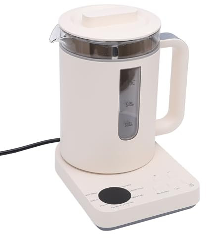 Bollitore elettrico in vetro, 1.2L Grande Capacità Multifunzionale Salute Beverage Tea Maker e Bollitore, Bollitore per tè caldo con controllo della temperatura (Spina europea