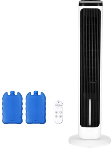VEVOR Pelarfläkt, 1017 mm, 70° oscillerande golvfläkt, bärbar ljuddämpare, 7 m/s, justerbara hastigheter, med 24 timmars timer, fjärrkontroll, kylning för sovrum, kontor, hem