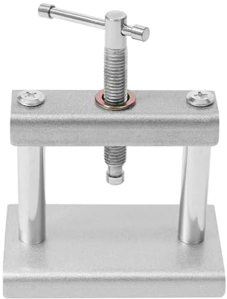 SAUADY Werkzeug zum Ersetzen von Uhrenbatterien Uhrenpressen-Set für runde Uhren mit einem Durchmesser von 0,63-1,97 Zoll Silber 9.5 * 5.6 * 1.2CM