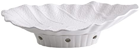 KWMAEEUID Ceramic Plate, Creative Deep Plate with Well Heating Furnace, Tableware for Birthday Party Celebration Festival, Insulation, 51CM/64CM(Size:51 * 30 * 8.5CM)