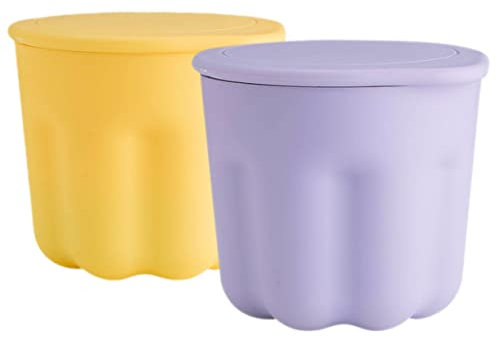 NULYLU 2sets Makeup Brush Cleaning Tool Silicone Rinsing Bowl for Makeup Tools Compact Design for Easy Storage for Cleaning Sponges and Brushes