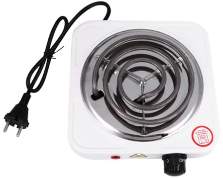 Zerodeko Estufa Eléctrica Portátil De Placa Caliente, 1000 W, Control De Temperatura Ajustable, Carcasa Resistente, Uso Doméstico y Viajes