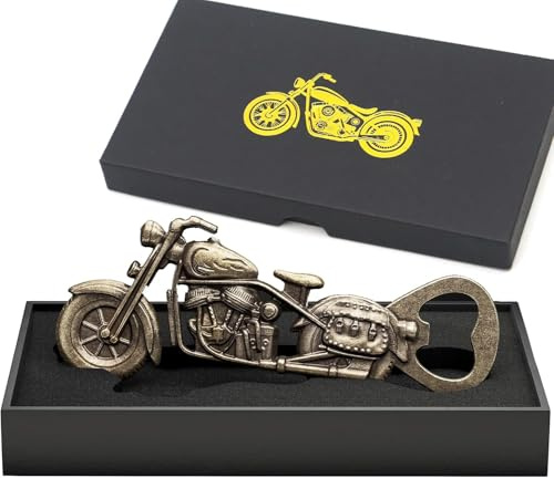 Motorcycle Beer Gifts for Men, Vintage Bottle Opener for Bar Party, Unique Fathers Day Christmas Birthday Gift for Him Dad Grandpa Husband Boyfriend