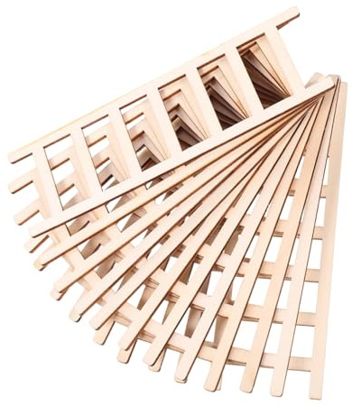 Veemoon 12pcs Wooden Small Staircase Decoration Miniature Dollhouse Staircase Accessories for Fairy Garden Arrangement Classic Mini Wood