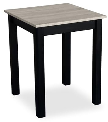 Metdrew Esstisch aus Holz |Tisch 60 x 60 cm | für 2 Personen |Wohnzimmertisch | aus Kiefernholz | klein | Skandinavischer Stil | küchentisch | Tischplatte: Sonoma Eiche