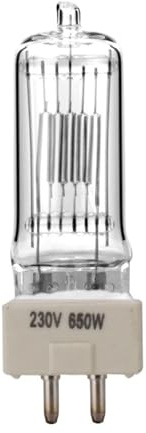 Wtuhanbi Bing 1000W G22 Tungsten Spotlight Bulb - Warm Color Film and Television Halogen Lamp Tube(Gy9.5 230v 650w)