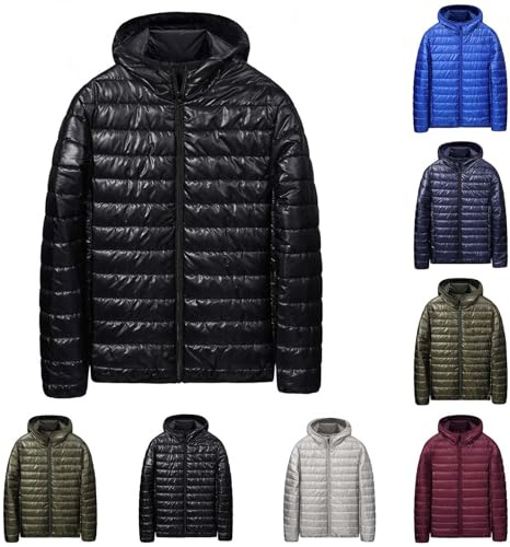 KOG Winterjacke Herren Steppjacke Daunenjacken Warm Wintermantel Fahrradjacke Daunenjacke Oberteile Jungen Winter Trenchcoat Warme Vliesjacke Wollmantel 2025 Sport Jacke Baumwolle Fahrradmantel