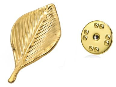 KKJOY Blatt Brosche aus Edelstahl Brosche Anstecknadel Trendige Accessoires für Damen Herren