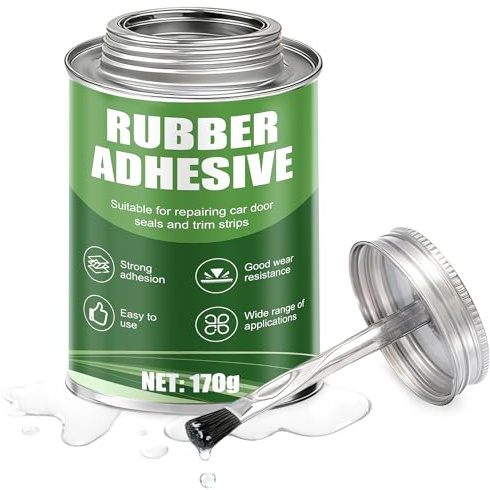 NoxGule 170g Gummi Kleber, Gummikleber Extra Stark Wasserfest, Gummikleber, Kontaktkleber, Starke Haftung, Wasserdicht, Geeignet zum Verkleben von Türdichtungen, Zierleisten, Metall, Hart-PVC