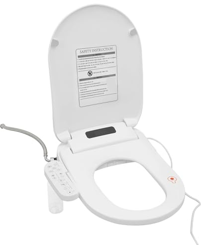 Sedile WC intelligente Bidet sedile WC elettrico con acqua calda, sedile riscaldato, telecomando per famiglie, alberghi, strutture pubbliche bianco