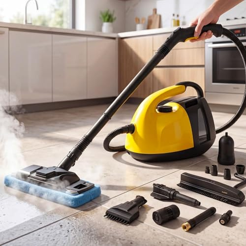 081 Store - Pulitore a Vapore 1800W 16 Accessori Multifunzione per Casa – Pulizia Profonda Senza Prodotti Chimici per Divani, Materassi, Vetri, Bagno e Cucina