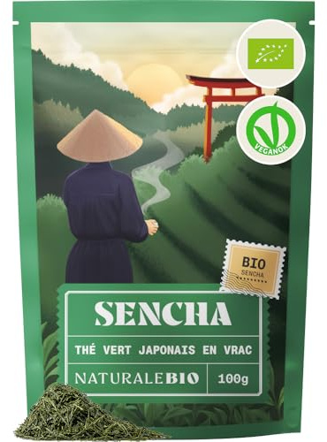 NaturaleBio Organic Japanese Sencha Green Tea Loose Leaf | 100 g. Upper grade loose leaf sencha, first harvest, for hot tea, iced tea and daily rituals.