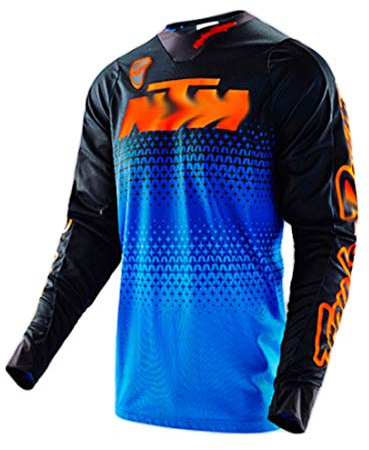 YSYFZ Maglia a Maniche Lunghe da Uomo per Mountain Bike, Maglia a Maniche Lunghe per Moto Fuoristrada, Maglia da MTB, Traspirante e ad Asciugatura Rapida