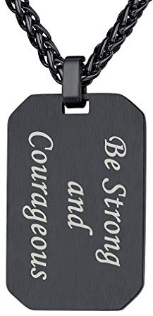Custom4U Collana Uomo con Ciondolo Targhetta dell'Esercito Militare Foto/Testo Personalizzabile Collana Personalizzata per Uomo Catena con medaglietta