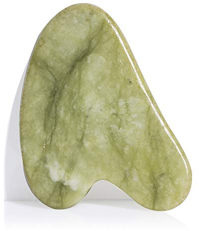 Premium Gua Sha Stein Werkzeug für das Gesicht - Jade Guasha Stein für Gesicht - Jade Gua Sha Schaber - Natürlicher Gesichts Jadestein von Sandine