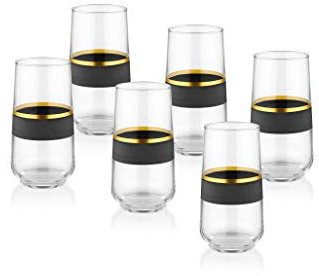 the mia Glow Series Highball Glasses, Set of 6