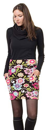 Winter Rock Fleece Minirock Mini Rock kurzer Rock Damen A Linie L wunderblume