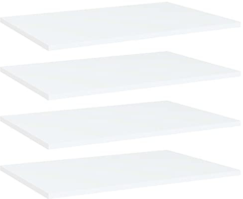 vidaXL Estantes para estantería 4 uds contrachapada Blanco 60x40x1,5cm