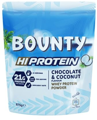 Bounty HI Protein Pulver, Chocolate & Coconut Flavour Whey Protein Shake Powder 875g