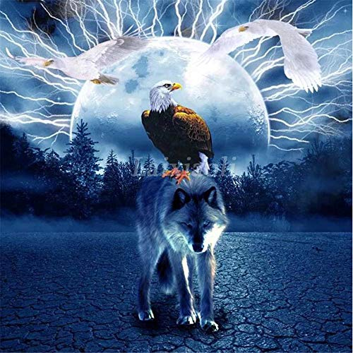 Puzzle 5000 Teile für Erwachsene,Wolf und Adler Puzzles Geschicklichkeitsspiel für die Ganze Familie, Landschaf Puzzle Schwer Dekompressionder Erwachsenenpuzzle ab 14 Jahren-61.61x41.53 Zoll (156.5 x