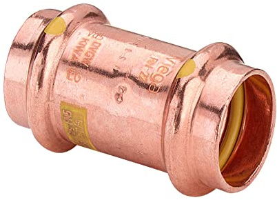 KNM Trade Profipress Muffe Kupfer Gas Pressfitting 28 Kupferfarben | Kupfer, Korrosionssicher, DIN-DVGW, Flüssiggas, Dichtelement HNBR
