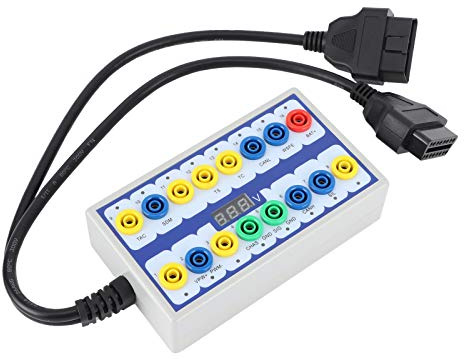 OBD 2 Breakout Box, 16 Pin OBDII Autowerkzeuge Diagnosestecker Breakout Box mit Verbindungskabel passend für Auto OBD 2 Line Signal Judgement