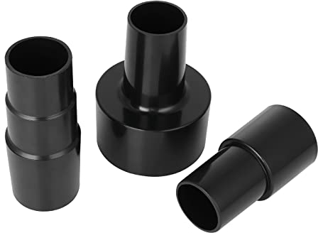 Grevosea 3-Piece Vacuum Hose Adapter Kit - Universal Connector, 2-1/2 Inch to 1-1/4 Inch, 1-1/2 Inch to 1-3/8 Inch, Wet & Dry Vacuum Compatible