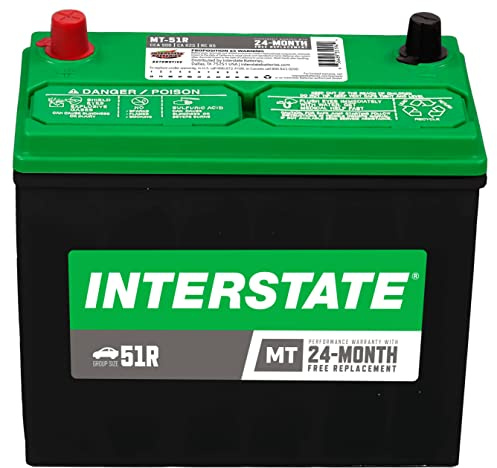 Interstate Batteries Group 51R Car Battery Replacement (MT-51R) 12V, 500 CCA, 24 Month Warranty, Replacement Automotive Battery for Cars, SUVs