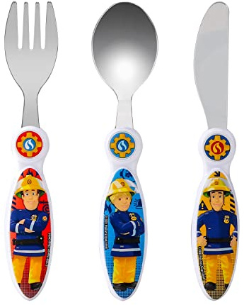 Zawadi Global Kinder-Besteck-Set, 3-teilig: Messer/Gabel/Löffel, Metall und Kunststoff, 3 Stück, Kinderbesteck-Set, 3098646031