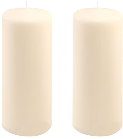 Stumpenkerze creme Höhe 25 cm Ø 10 cm lange Brenndauer Rund-Kerze Säulenkerzen Kerzen-Deko Tafelkerzen Weihnachts-Kerzen Hochzeit Xmas (2)