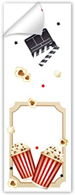 Junapack 12 Aufkleber Kino Kino-Party für Verpackung von Geschenken für Jungen Mädchen